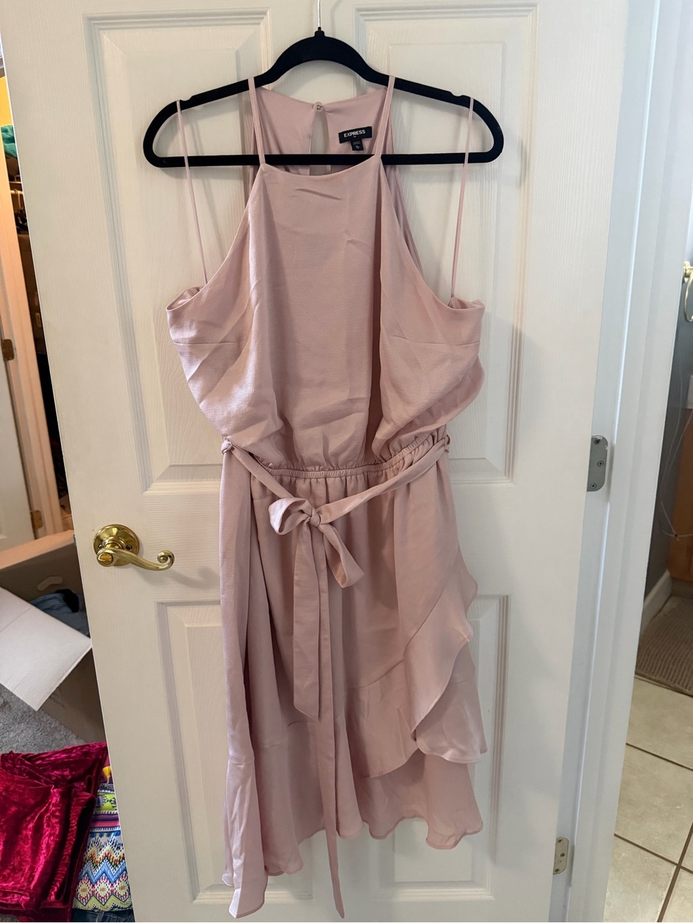 Express Dusty Pink Spaghetti Strap Dress